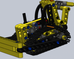 乐高推土机（乐高拼装玩具）（SolidWorks设计，提供step/Sldprt/Sldasm格式）
