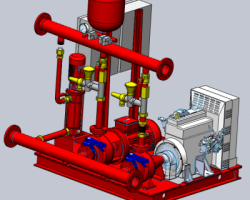 消防泵站（SolidWorks设计，提供Sldprt格式）