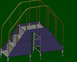 工厂FA自动化灵巧过梯（SolidWorks设计，提供Sldprt/Sldasm格式）