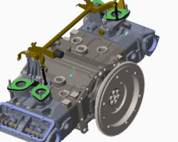 阿尔法罗密欧汽车发动机（ProE/Creo.Elements设计，提供Asm/Prt格式）