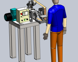 电动砂光机：V095宽带砂光机（SolidWorks设计，提供Sldprt/Sldasm格式）