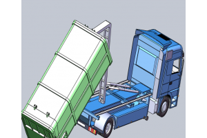 垃圾压缩车（SolidWorks设计，提供Sldprt/Sldasm格式）